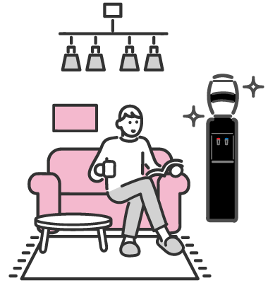 アクアバンクのウォーターサーバーは置き場所自由
